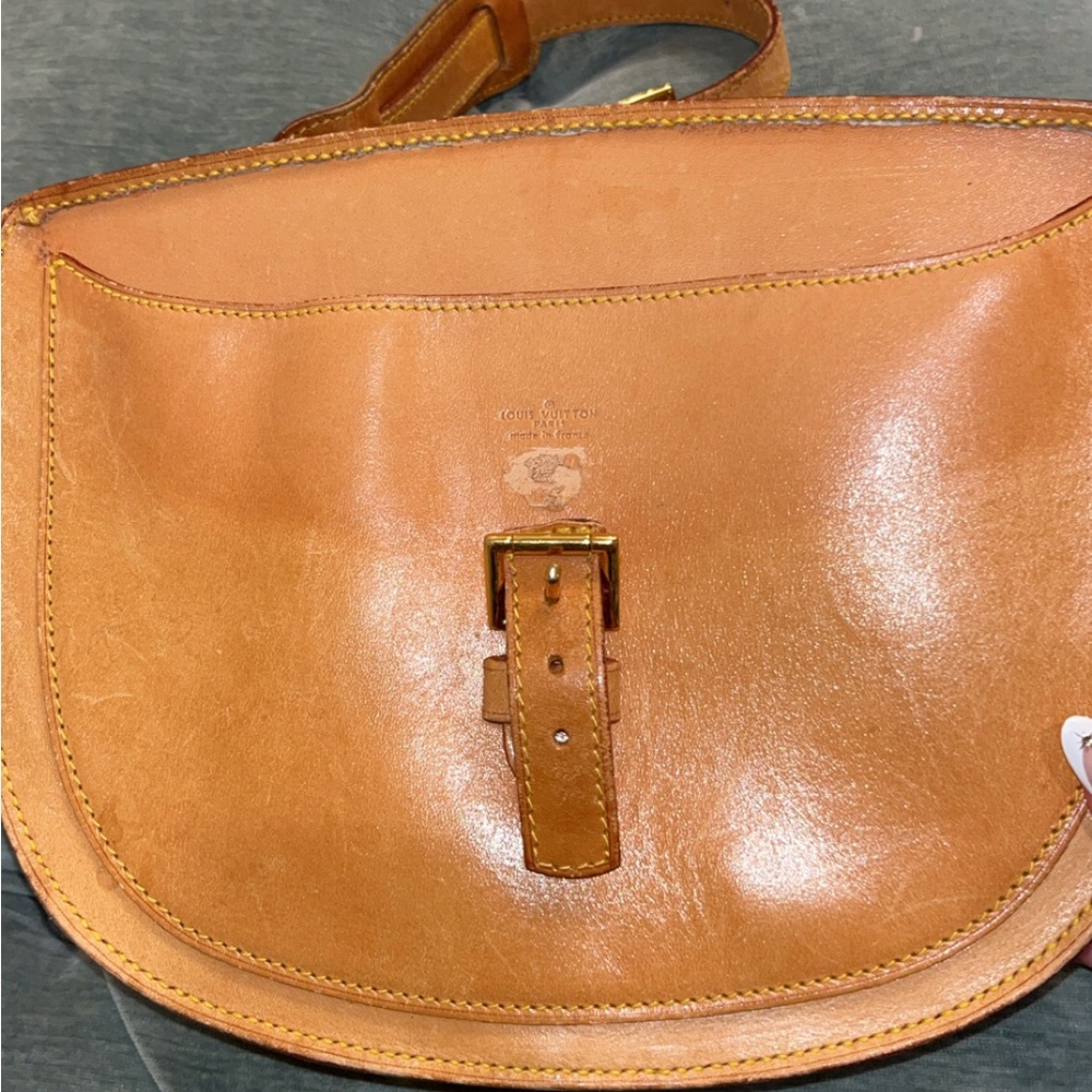Louis Vuitton Tan Leather Saddle Bag